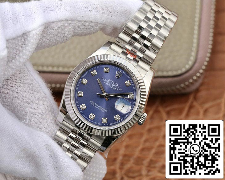 Rolex Datejust M126234-0037 Quadrante blu con diamanti incastonati 1:1 Best Edition GM Factory