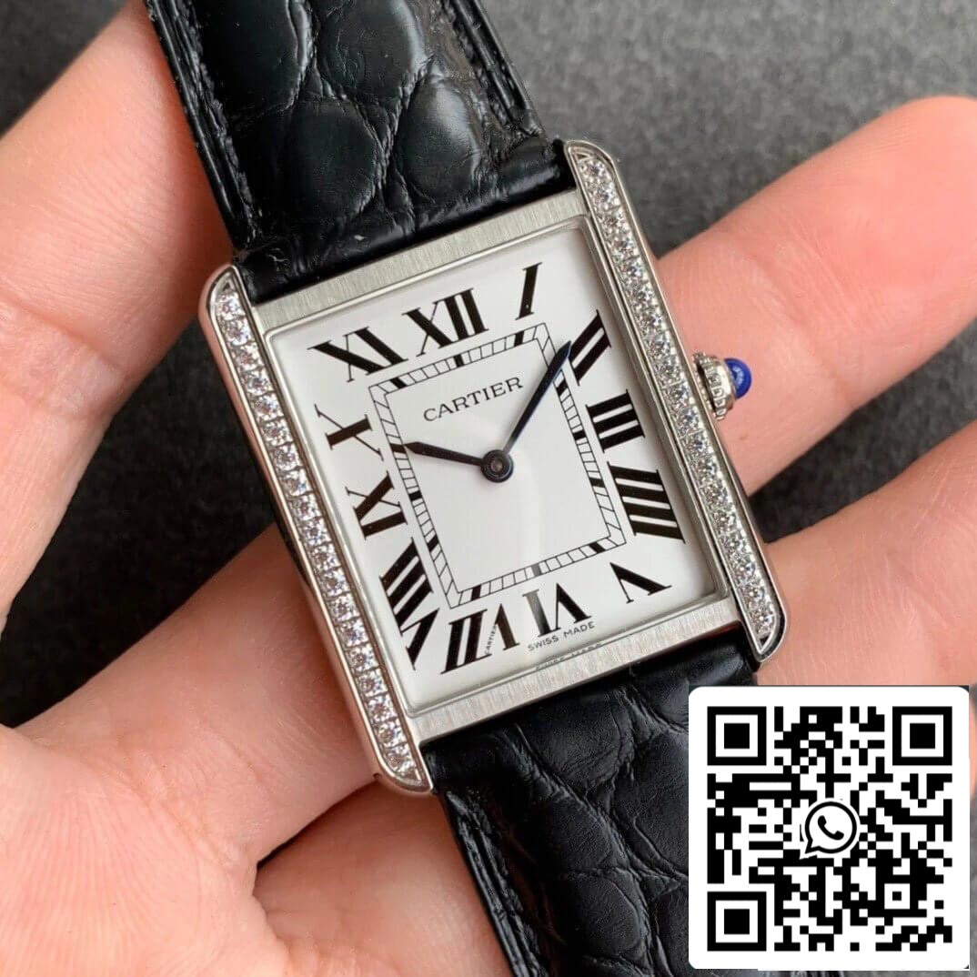 Cartier Tank 1:1 Best Edition K11 Factory Black Leather Strap