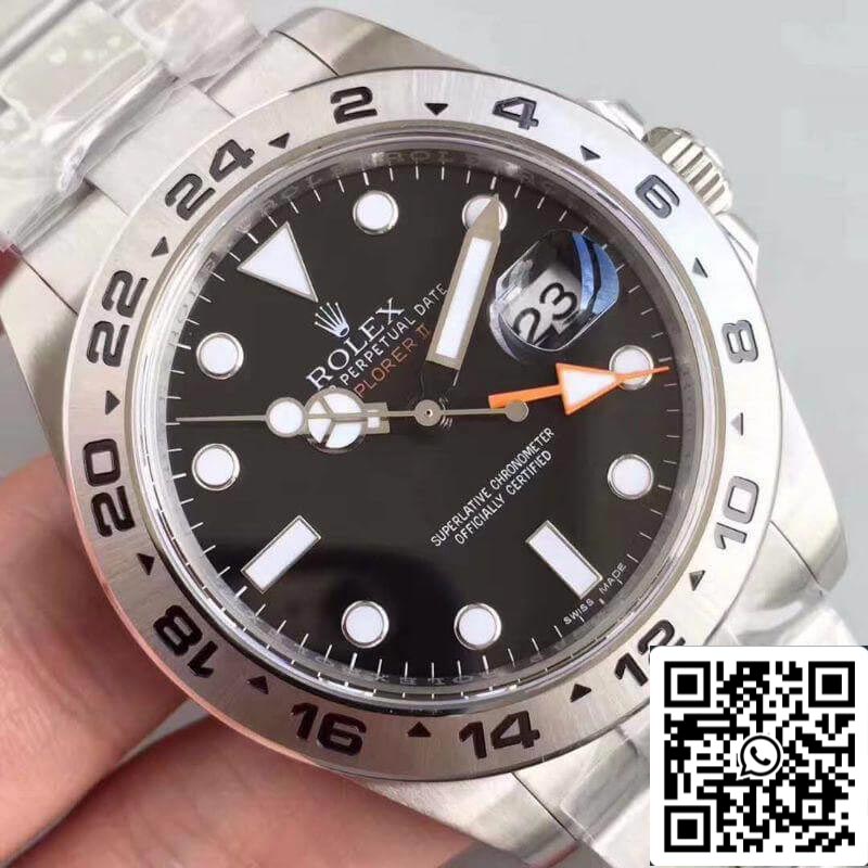 Rolex Explorer II 216570 Noob Factory V7 Relojes para hombre 1:1 Mejor edición suizo ETA3187 Esfera negra