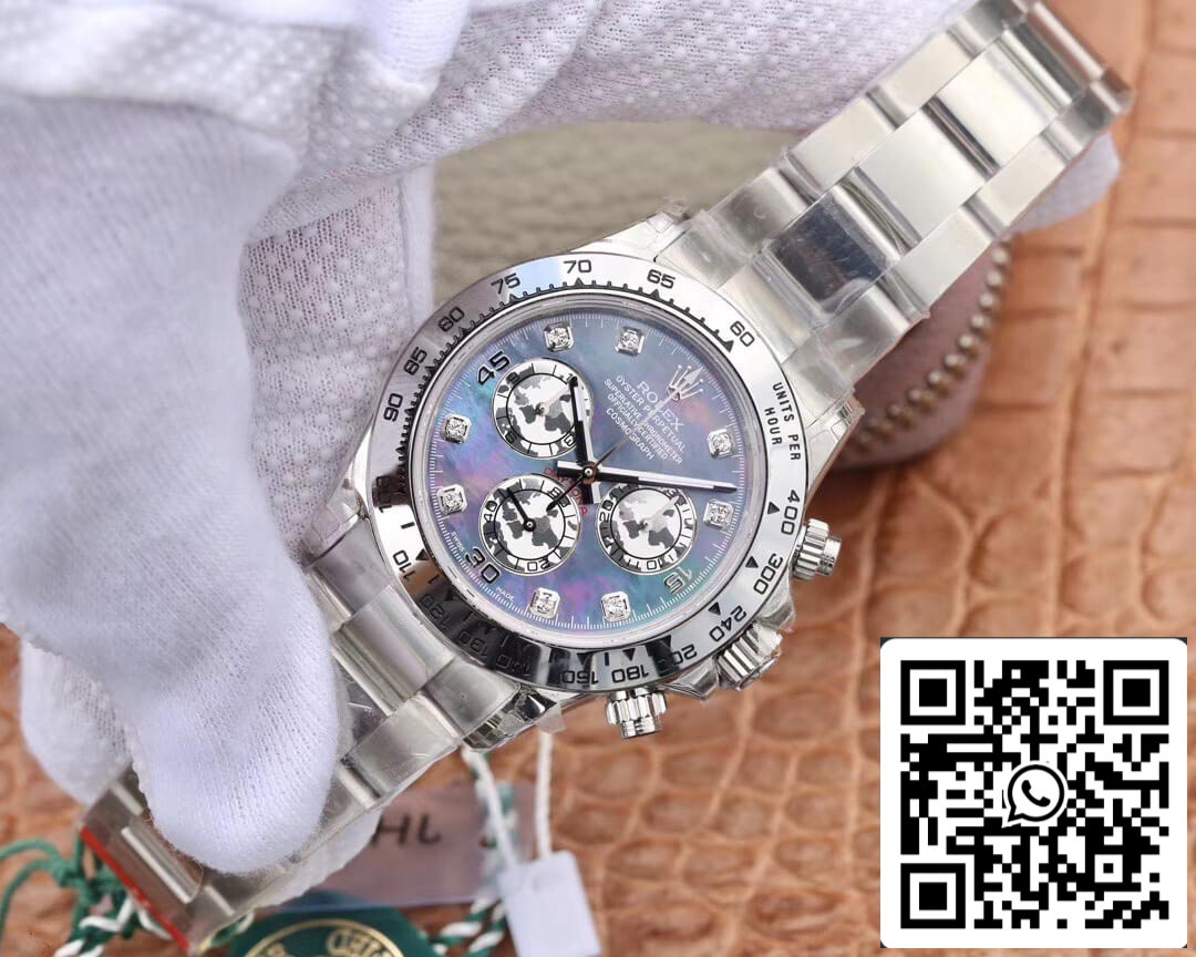 Rolex Daytona Cosmograph 116509-0064 1:1 Best Edition JH Factory 18K White Gold Fritillaria Dial