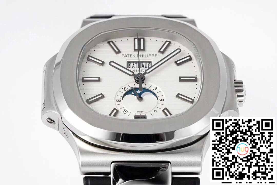 Patek Philippe Nautilus 5726/1A-010 1:1 Mejor edición PPF Factory Correa de caucho negra