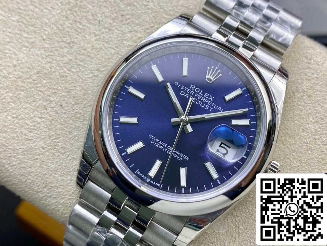 Rolex Datejust M126200-0006 1:1 Best Edition EW Factory Quadrante blu