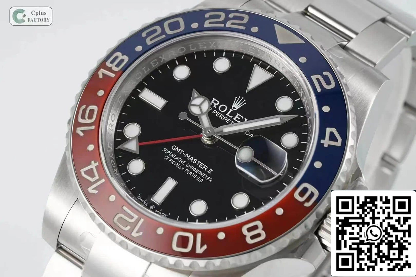 Rolex GMT Master II M126710BLRO-0002 1:1 Mejor Edición C+ Factory Rojo Azul Bisel