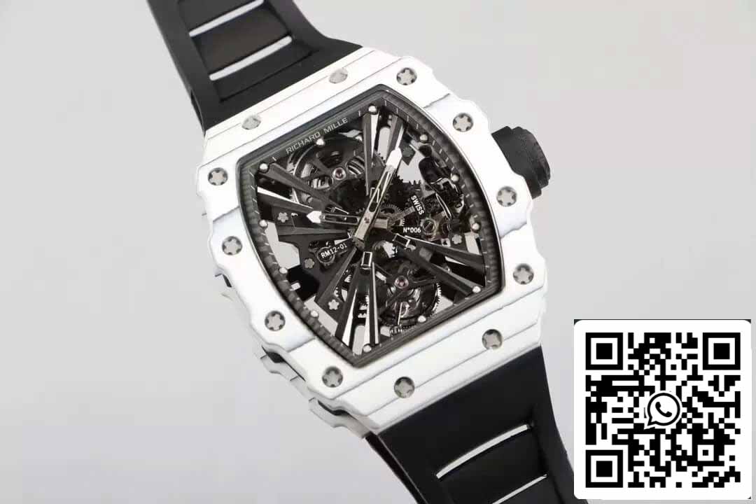 Richard Mille RM12-01 Tourbillon 1:1 Mejor edición RM Factory Correa de caucho negra