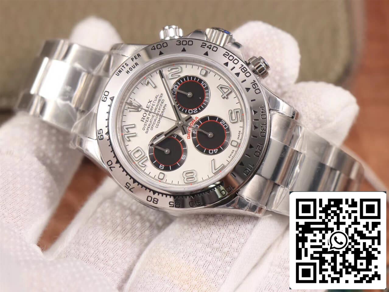 Rolex Daytona Cosmograph 116509 1:1 Migliore edizione JH Factory Oro bianco 18 carati