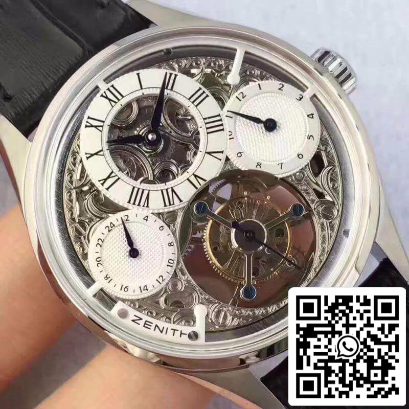 Zenith EP Calender Skeleton Tourbillon RG/LE 1:1 Best Edition Swiss Tourbillon