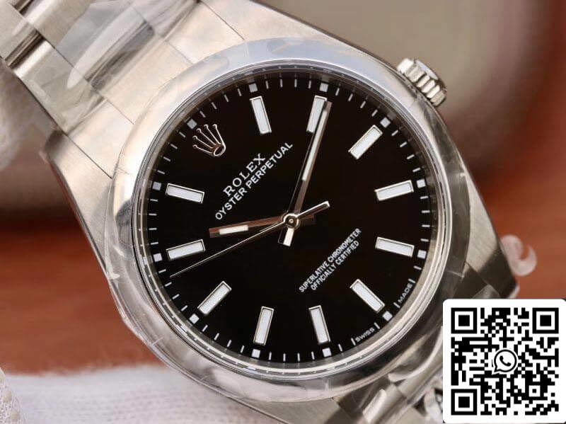 Rolex Oyster Perpetual 114300 39mm AR Factory 1:1 Mejor edición suiza ETA3132 esfera negra