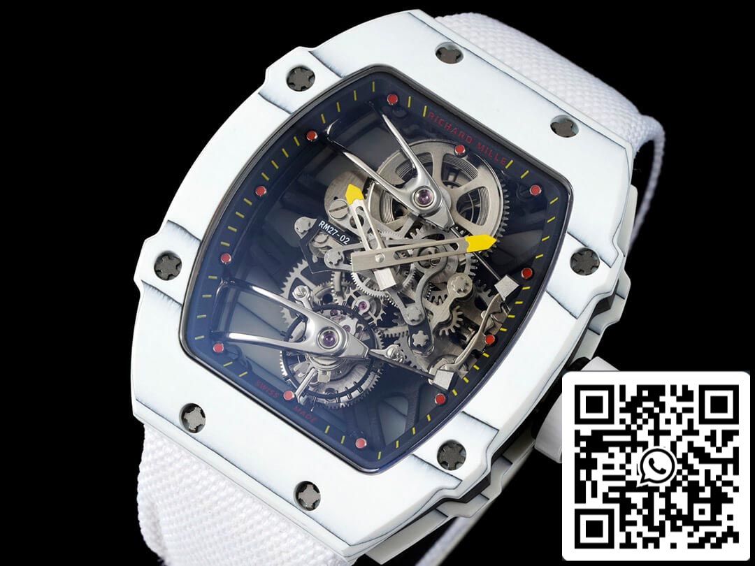 Richard Mille RM27-02 Rafael Nadal Tourbillon 1:1 Migliore edizione RM Factory White Stra