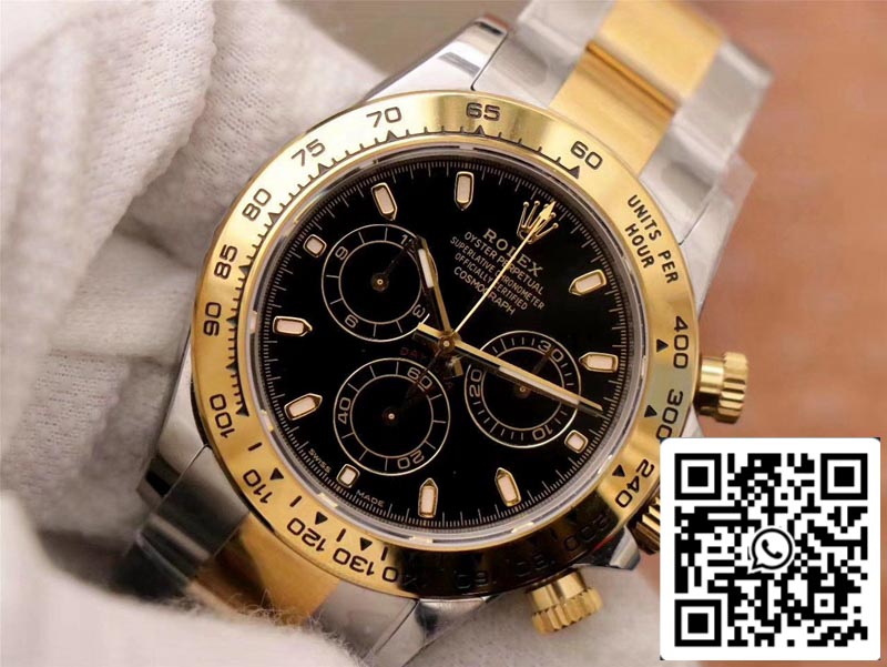 Rolex Daytona Cosmograph M116503-0004 1:1 Mejor Edición Noob Factory Esfera Negra Suiza ETA4130