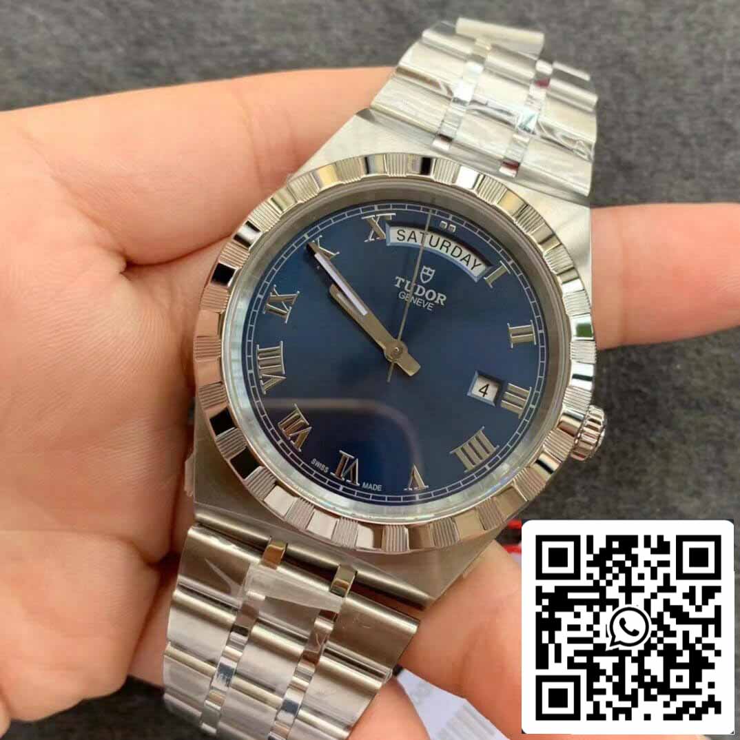 Réplica Tudor Royal M28600-0005 día fecha V7 esfera azul de fábrica