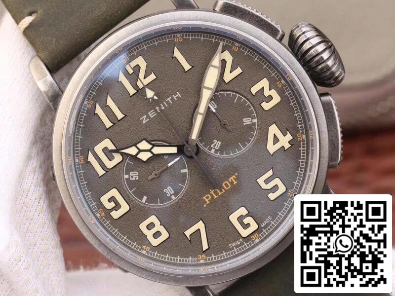 Zenith Heritage Pilot 11.2430.4069/21.C773 XF Factory 1:1 Mejor Edición Suiza ETA7750