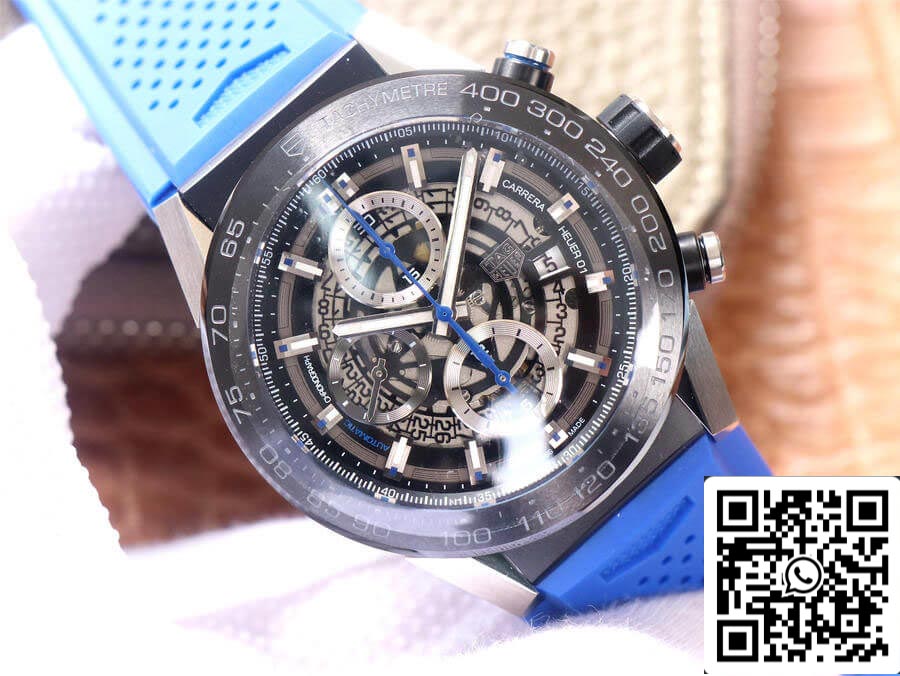 TAG Heuer Carrera CAR2A1T.FT6052 1:1 Best Edition XF Factory Correa de caucho azul