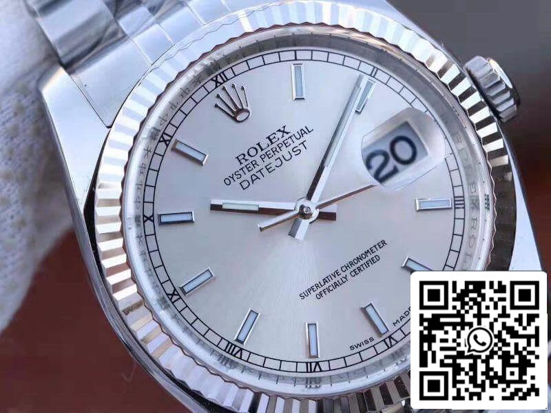 Rolex Datejust II 36 126334 AR Factory 1:1 Best Edition Swiss ETA3135 Rhodium Dial