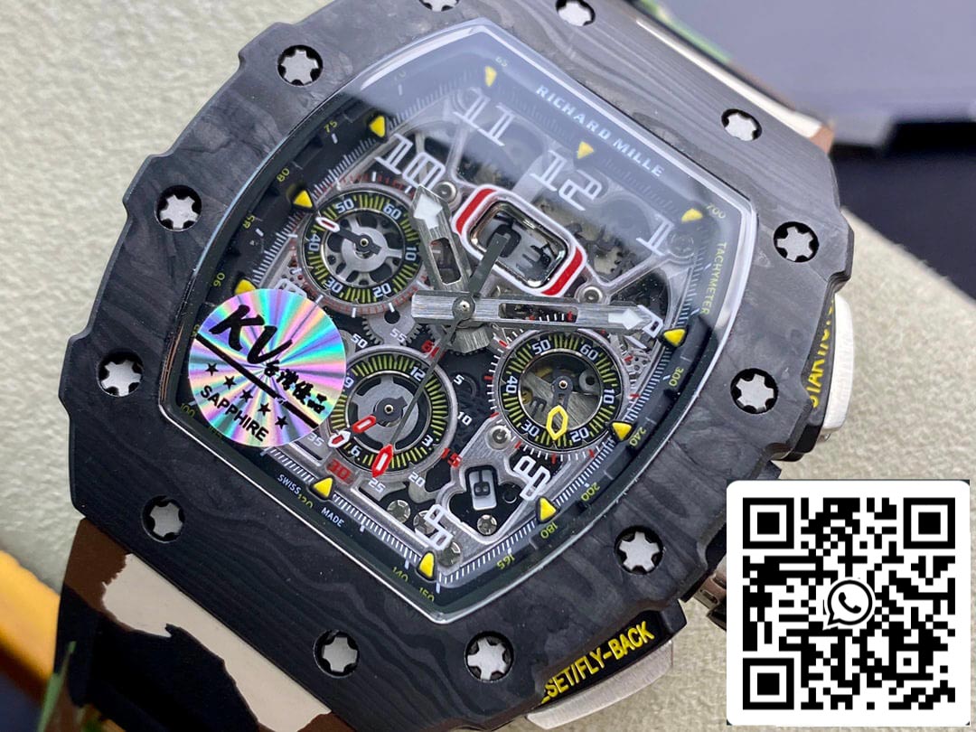 Richard Mille RM-011 1:1 Mejor edición KV Factory V2 Correa de camuflaje de fibra de carbono