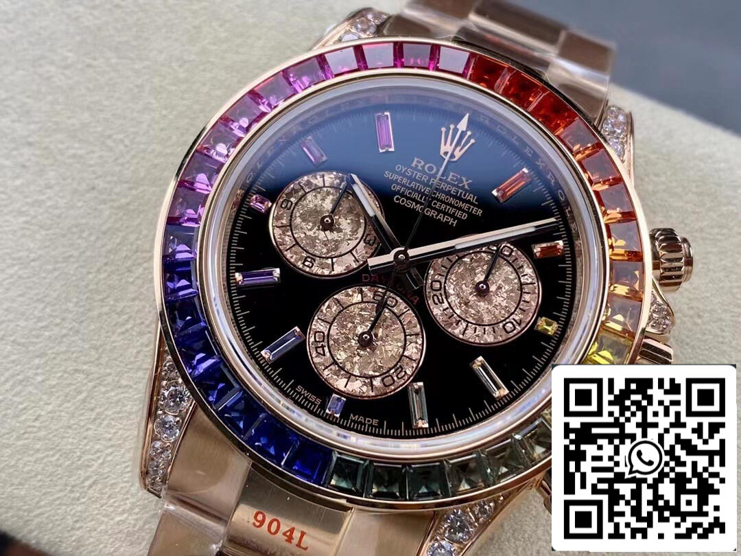 Rolex Daytona 116595 RAINBOW Oro rosa 1:1 Best Edition IPK Factory Oro rosa