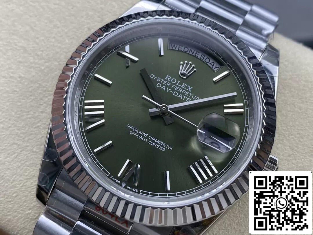 Rolex Day Date M228236-0008 1:1 Mejor Edición GM Factory V2 Esfera Verde