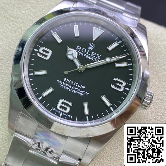 Rolex Explorer M214270-0003 39MM 1:1 Mejor edición AR Factory esfera negra