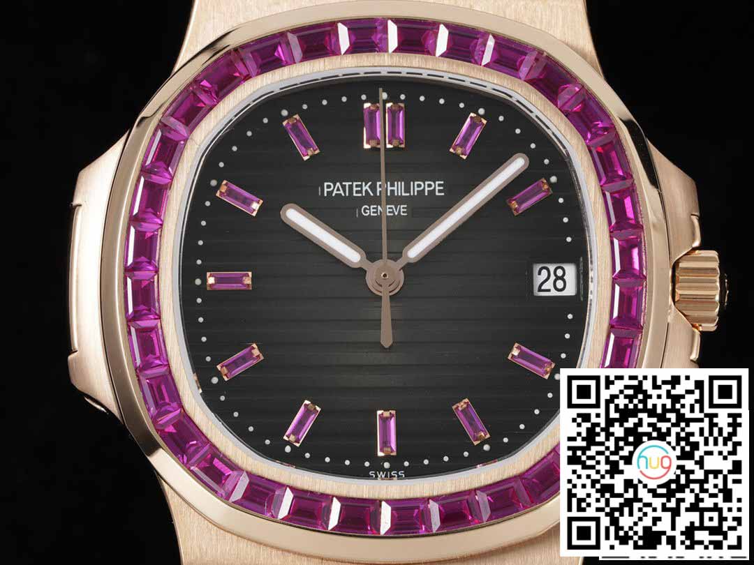 Patek Philippe Nautilus 5711 1:1 Mejor edición GR Factory Bisel de diamantes en oro rosa