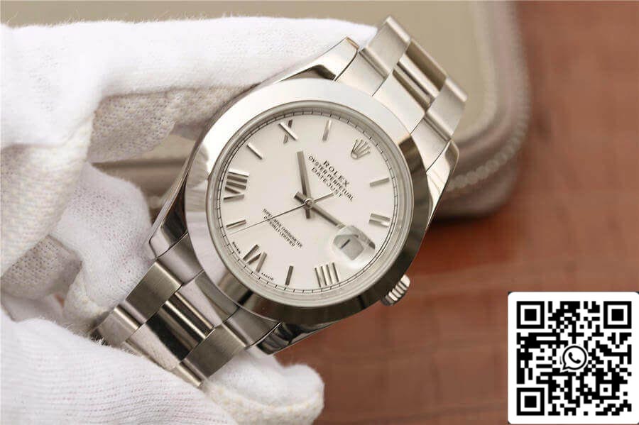 Rolex Datejust 41MM 1:1 Mejor edición EW Factory esfera blanca