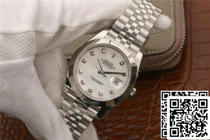 Rolex Datejust M126300 1:1 Mejor Edición EW Factory Esfera Fritillary Blanca