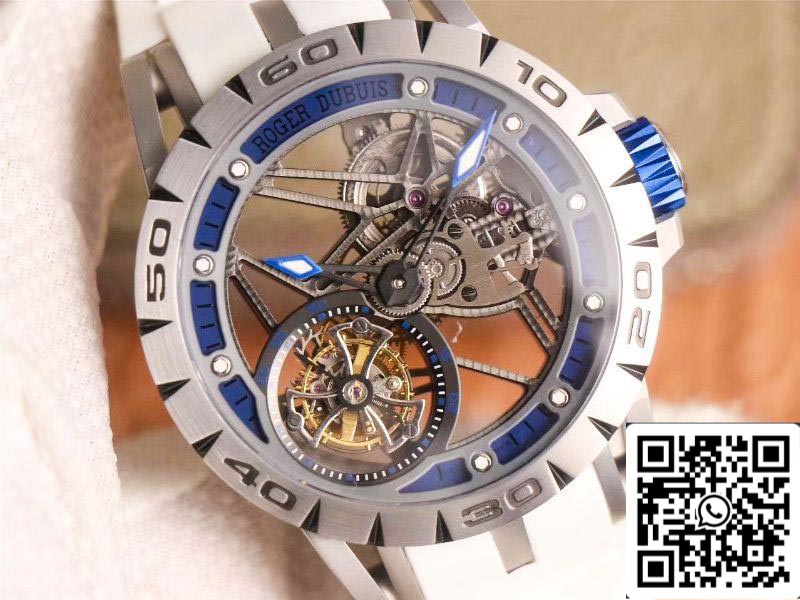 Roger Dubuis Excalibur RDDBEX0622 Tourbillon JB Factory 1:1 Best Edition quadrante cavo blu svizzero RD505SQ