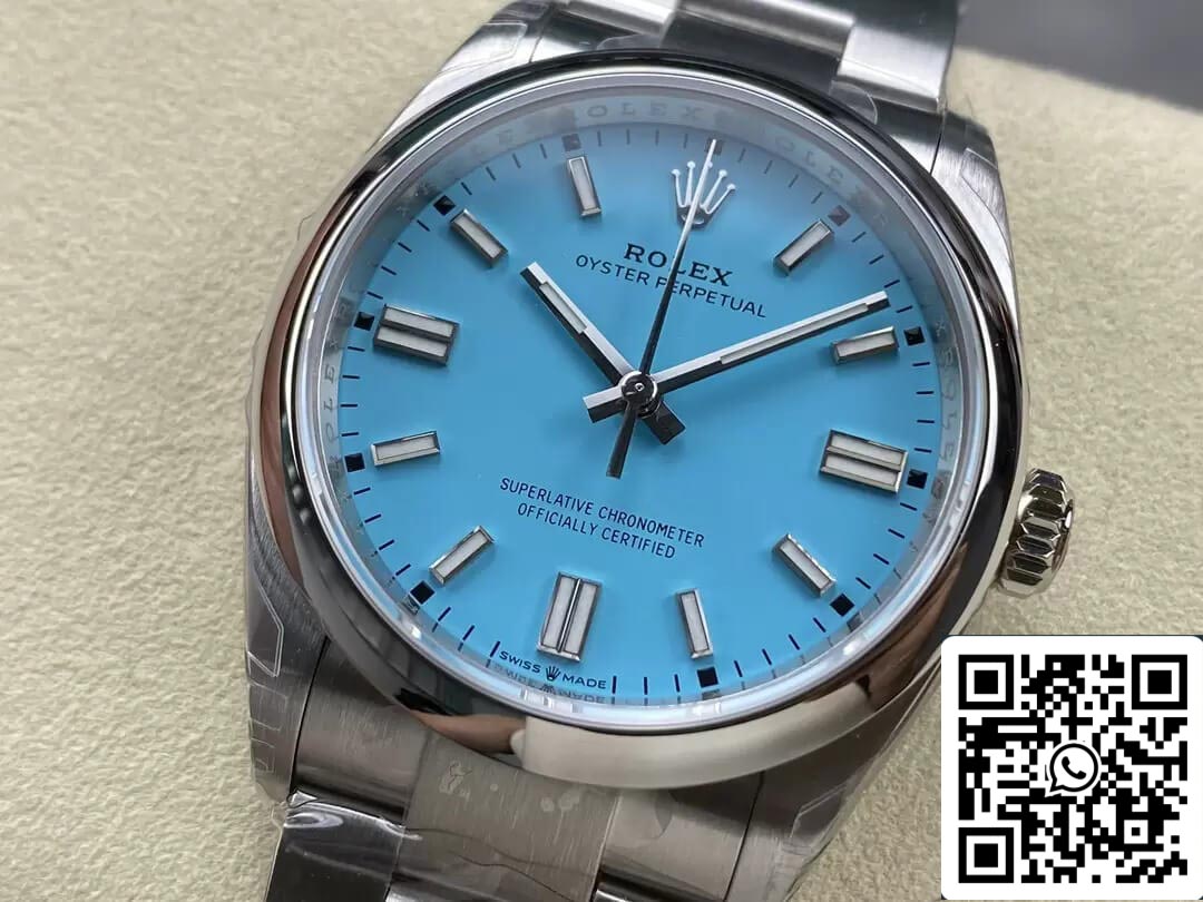 Rolex Oyster Perpetual M126000-0006 36MM 1:1 Mejor edición VS Factory Esfera azul turquesa