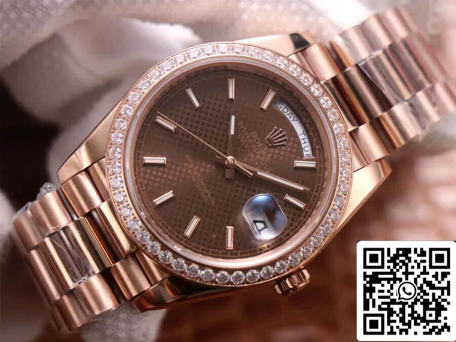 Rolex Day Date M228345RBR-0005 1:1 Best Edition EW Factory 18ct Rose Gold