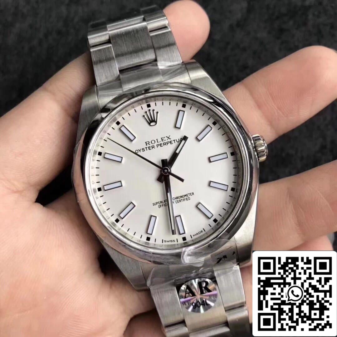 Rolex Oyster Perpetual 114300 39MM AR Factory 1:1 Best Edition quadrante bianco