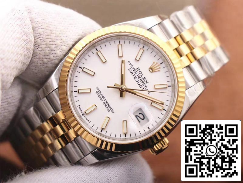 Rolex Datejust M126233-0019 1:1 Best Edition EW Factory quadrante bianco svizzero ETA3235