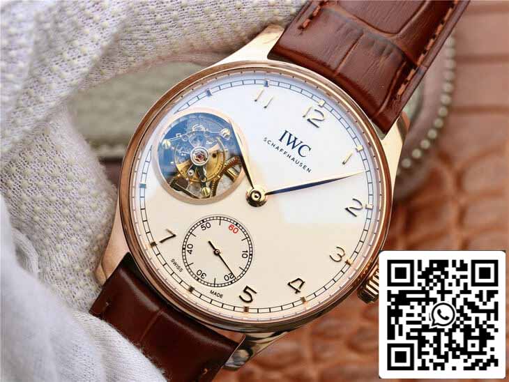 IWC Tourbillon portugués IW546302 1:1 Mejor edición ZF Factory esfera plateada