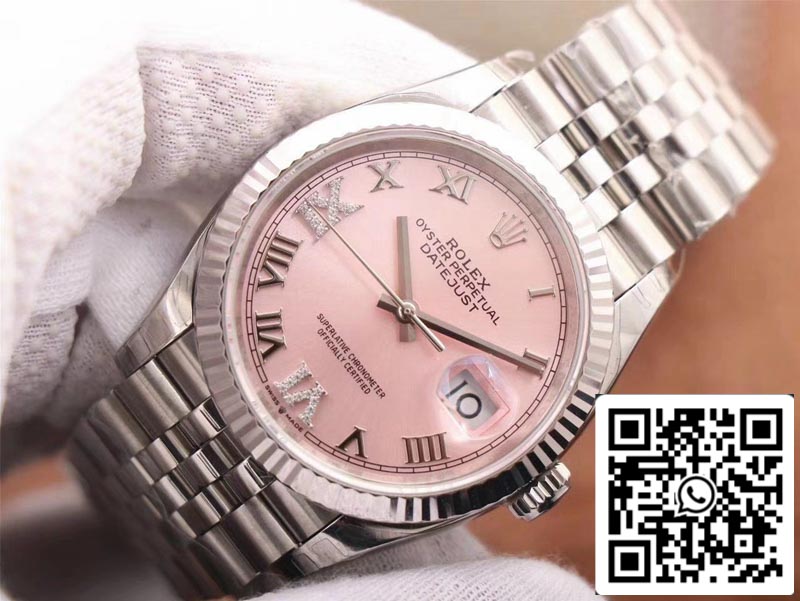 Rolex Datejust M126234-0031 1:1 Best Edition EW Factory quadrante rosa svizzero ETA3235