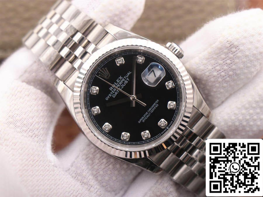 Rolex Datejust M126234-0027 1:1 Mejor edición EW Factory esfera negra