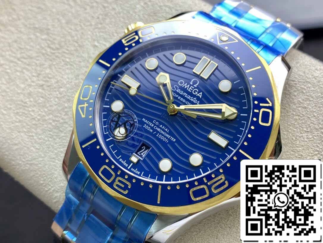 Omega Seamaster Diver 300M 210.20.42.20.03.001 1:1 Best Edition VS quadrante blu di fabbrica