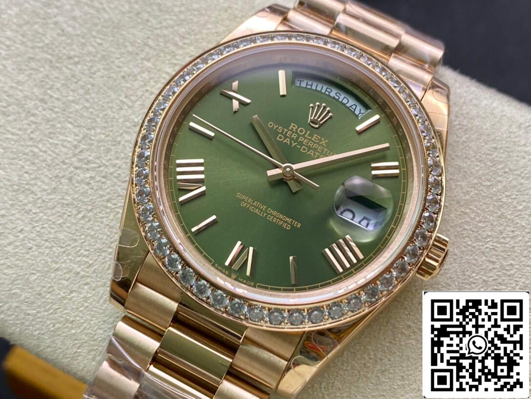 Rolex Day Date M228345RBR-0011 1:1 Mejor Edición EW Factory Esfera Verde