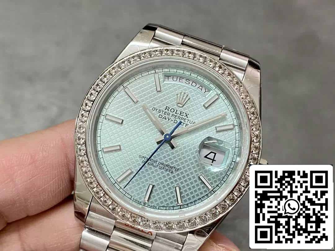 Rolex Day Date 228236 1:1 Mejor Edición GM Factory V2 Versión Contrapeso Esfera Azul