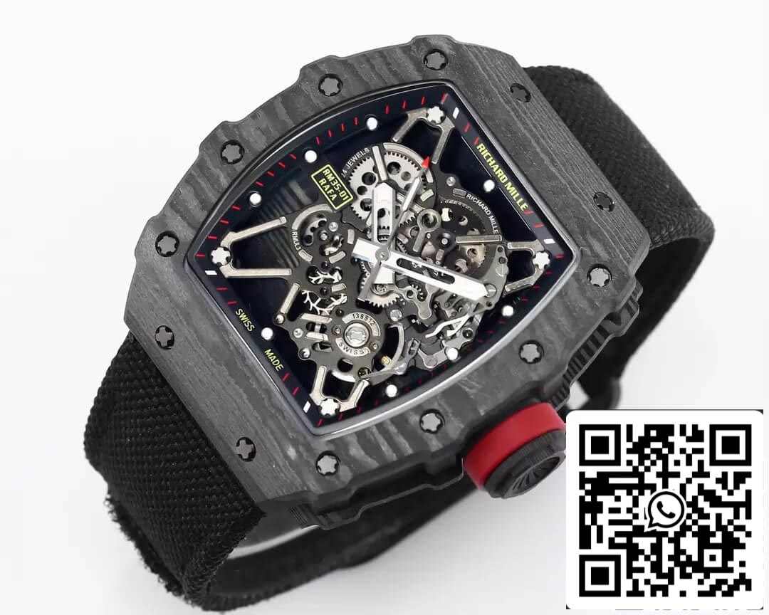 Richard Mille RM35-01 1:1 Best Edition BBR Factory Black Carbon Fiber Case