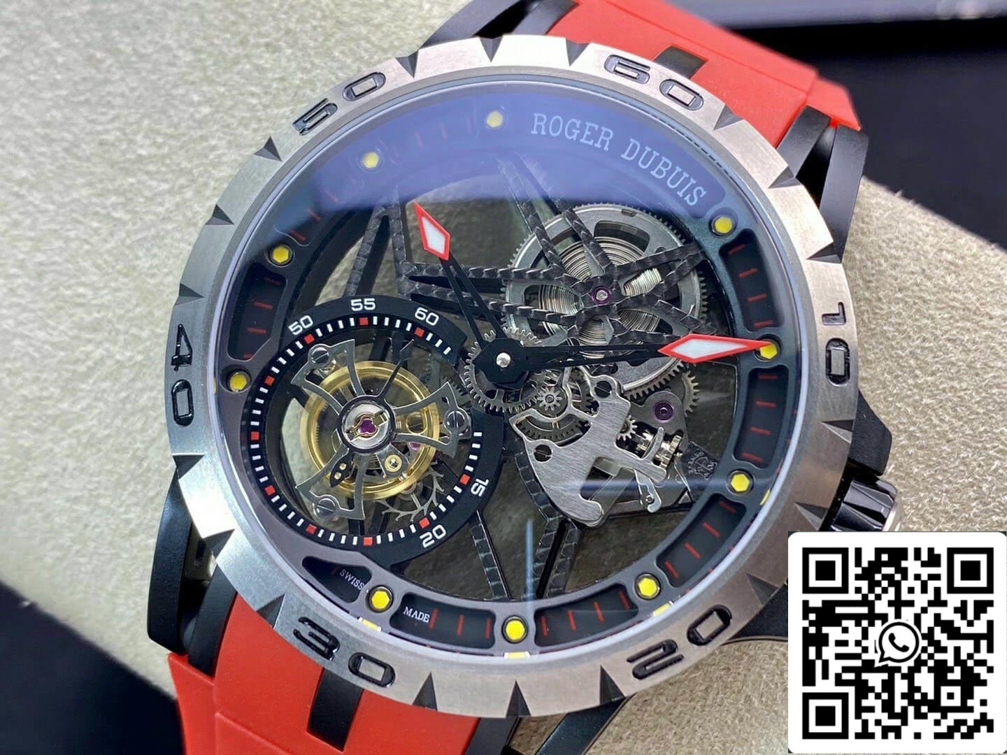 Roger Dubuis Excalibur RDDBEX0549 1:1 Mejor Edición BBR Factory Tourbillon Esfera Esqueleto