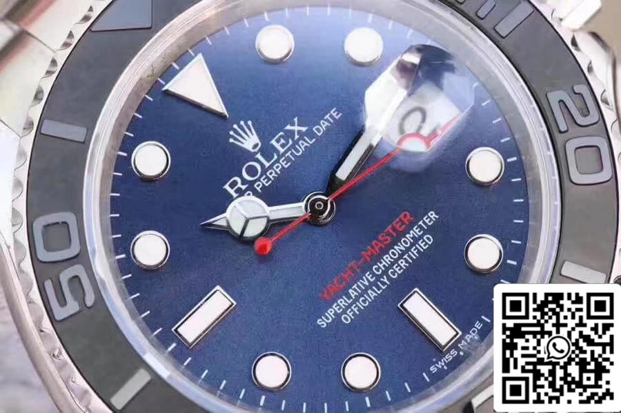 Rolex Yacht-Master 116622LN EW Factory 1:1 Best Edition svizzero ETA3135 quadrante blu