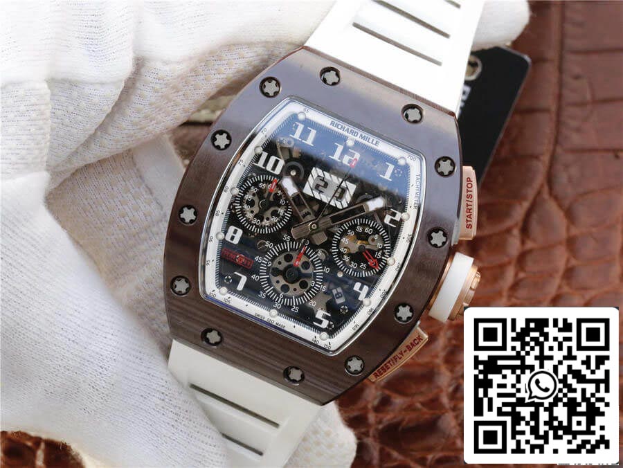 Richard Mille RM011 cinturino bianco in ceramica KV Factory 1: 1 della migliore edizione