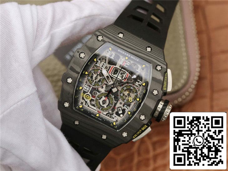 Custodia in fibra di carbonio nera KV Factory Richard Mille RM11-03 1: 1 Best Edition