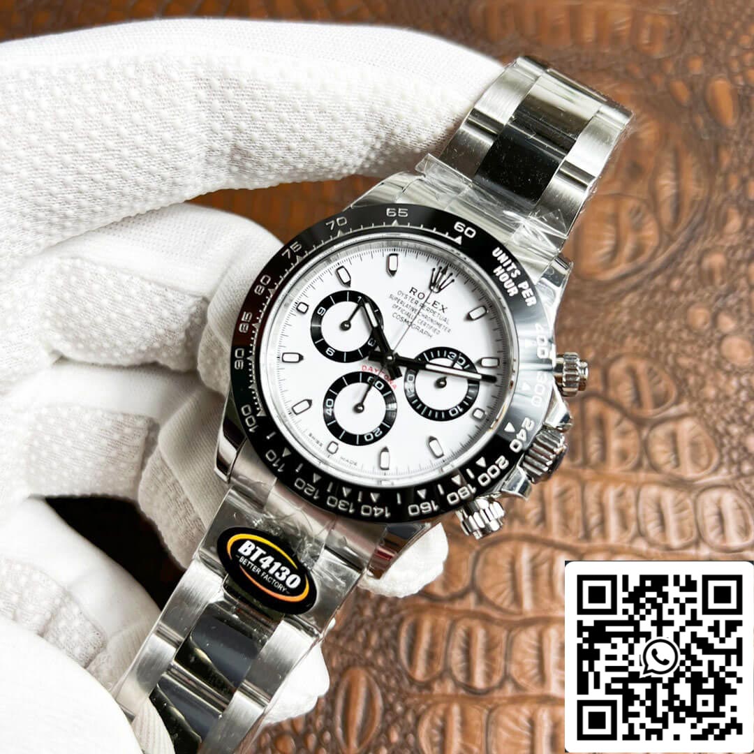 Rolex Daytona M116500LN-0001 1:1 Mejor edición BT Factory esfera blanca