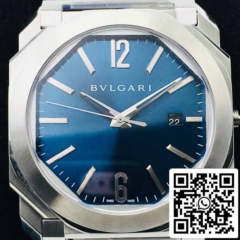 Bulgari Octo 102105 BGO38C3SSD 1:1 Best Edition BV Factory quadrante blu