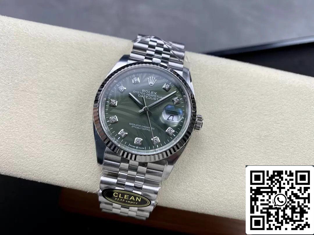 Rolex Datejust M126234-0055 36MM 1:1 Best Edition Quadrante verde fabbrica pulita