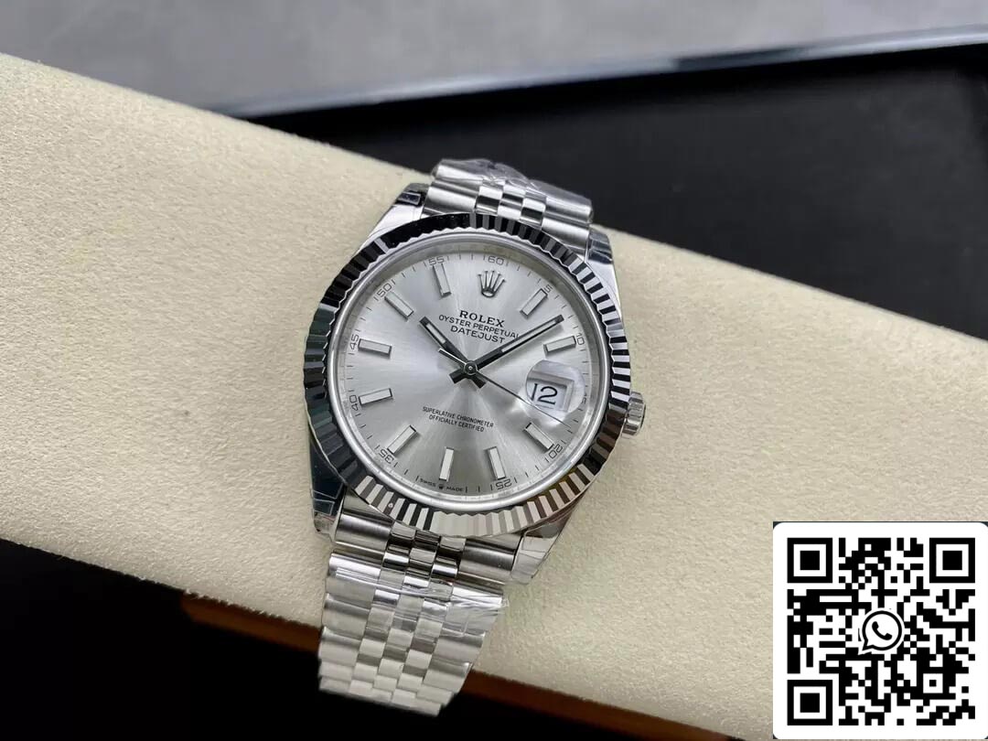 Rolex Datejust M126334-0004 1:1 Mejor edición VS esfera plateada de fábrica