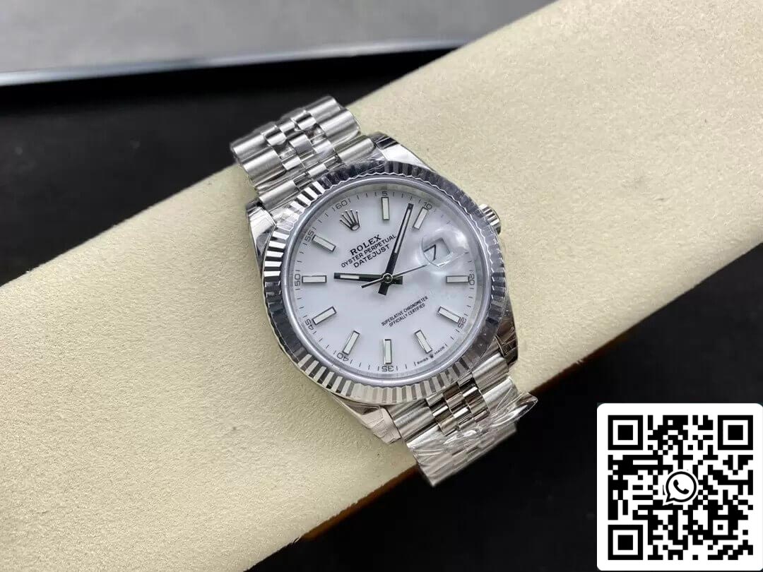 Rolex Datejust M126334-0010 1:1 Mejor Edición VS Esfera Blanca de Fábrica