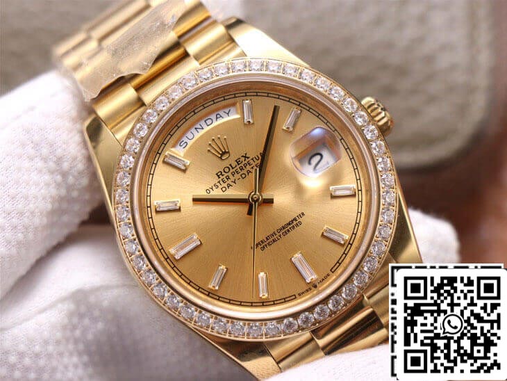 Rolex Day Date M228348RBR-0002 1:1 Mejor Edición EW Factory Esfera Champán