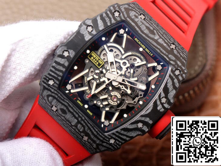 Richard Mille RM35-02 cinturino in caucciù rosso ZF Factory 1: 1 della migliore edizione