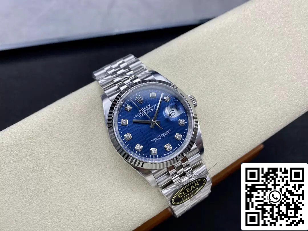 Rolex Datejust M126234-0057 36MM 1:1 Mejor edición Clean Factory esfera azul