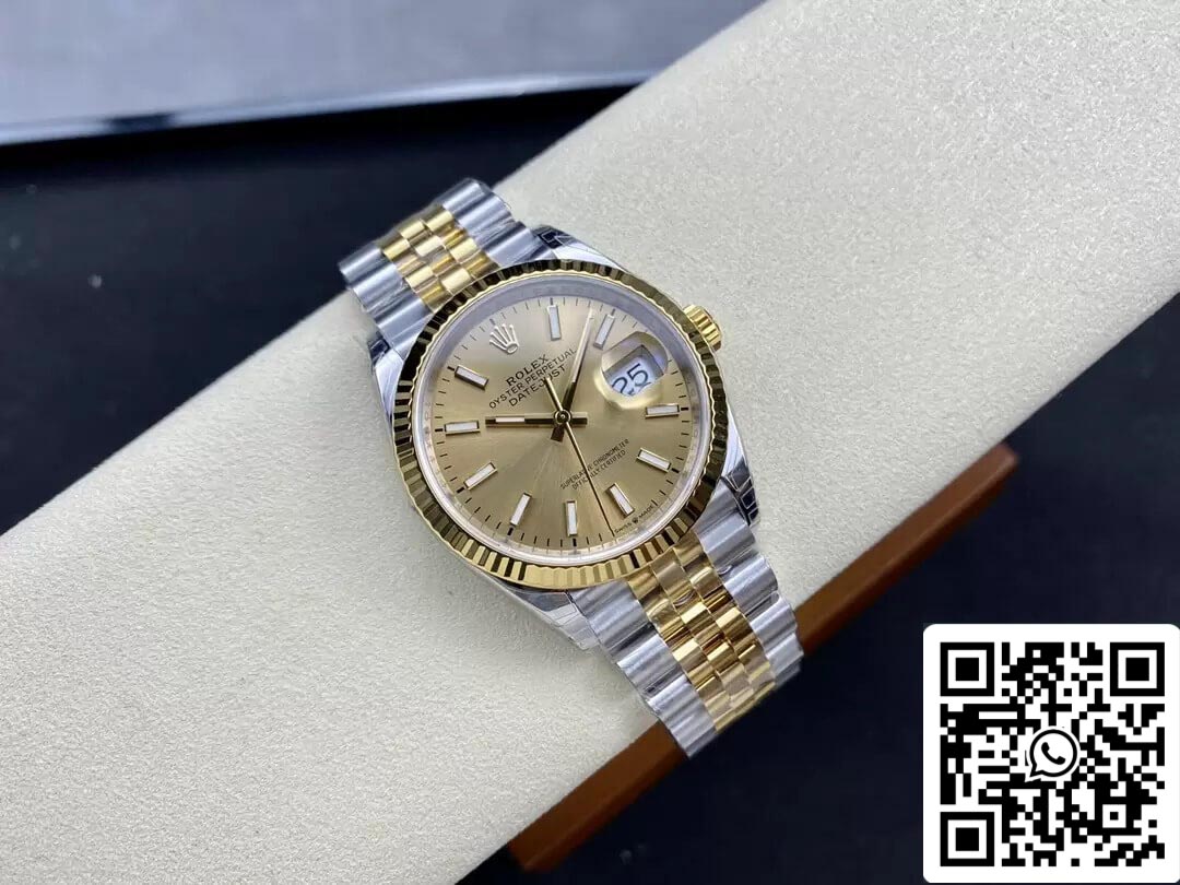 Rolex Datejust M126233-0015 1:1 Mejor Edición VS Esfera Champán de Fábrica