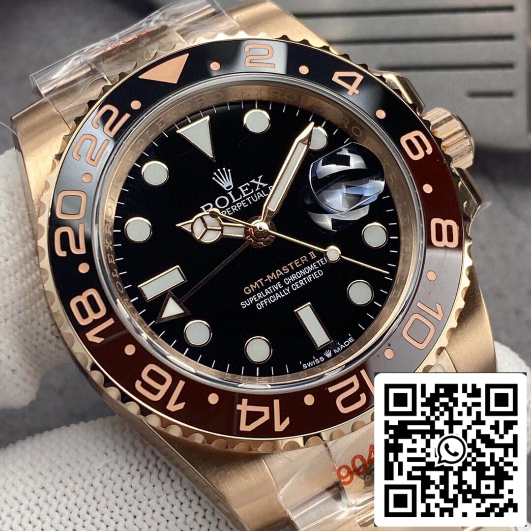 Rolex GMT Master II 126715CHNR-0001 1:1 Mejor Edición GM Factory Oro Rosa